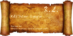 Köhler Laura névjegykártya