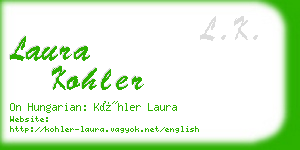 laura kohler business card